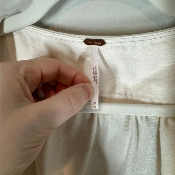 Free People Cream Wrap Blouse - Picture 11 of 14